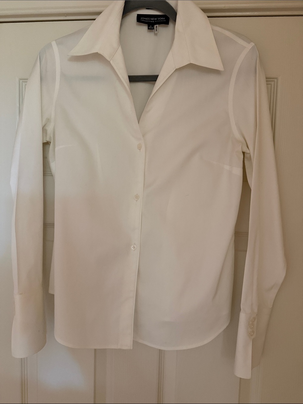Jones New York Cream Button-Front Women's Blouse